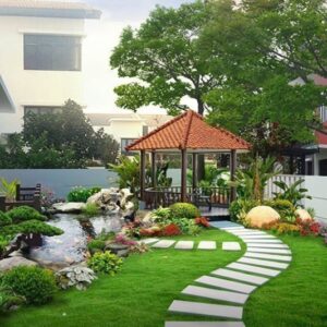 Bố trí màu sắc ở khu đất